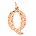 Initial Q Charm Pendant 14k Gold (1 Gram) Rose Gold 14k