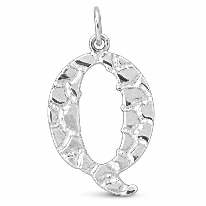 Initial Q Charm Pendant 14k Gold (1 Gram) White Gold 14k