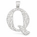 Initial Q Charm Pendant 14k Gold (2 Grams) White Gold 14k