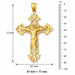 Jesus Christ on Cross Charm Pendant 14k Gold (15.1 Grams) Yellow Gold 14k