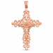 Jesus Christ on Cross Charm Pendant 14k Gold (7.1 Grams) Rose Gold 14k