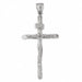 Jesus Christ on Cross Charm Pendant 14k Gold (7.4 Grams) White Gold 14k