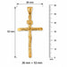 Jesus Christ on Cross Charm Pendant 14k Gold (7.4 Grams) Yellow Gold 14k