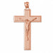 Jesus Christ on Cross Charm Pendant 14k Gold (7.8 Grams) Rose Gold 14k