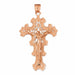 Jesus Christ on Cross Charm Pendant 14k Gold (8.1 Grams) Rose Gold 14k