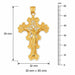 Jesus Christ on Cross Charm Pendant 14k Gold (8.1 Grams) Yellow Gold 14k