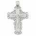 Jesus Christ on Cross Charm Pendant 14k Gold (8.5 Grams) White Gold 14k