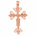 Jesus Christ on Cross Charm Pendant 14k Gold (8.6 Grams) Rose Gold 14k