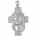 Jesus Christ on Cross Charm Pendant 14k Gold (9.5 Grams) White Gold 14k