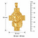 Jesus Christ on Cross Charm Pendant 14k Gold (9.5 Grams) Yellow Gold 14k