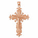 Jesus Christ on Cross Charm Pendant 14k Gold (9.6 Grams) Rose Gold 14k