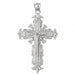 Jesus Christ on Cross Charm Pendant 14k Gold (9.6 Grams) White Gold 14k