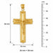 Jesus Christ on Cross Charm Pendant 14k Gold (9.7 Grams) Yellow Gold 14k