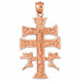 Jesus Christ on Cross Charm Pendant 14k Gold (9.9 Grams) Rose Gold 14k