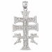 Jesus Christ on Cross Charm Pendant 14k Gold (9.9 Grams) White Gold 14k