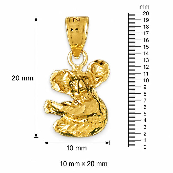 Koala Charm Pendant 14k Gold (1.5 Grams) Yellow Gold 14k
