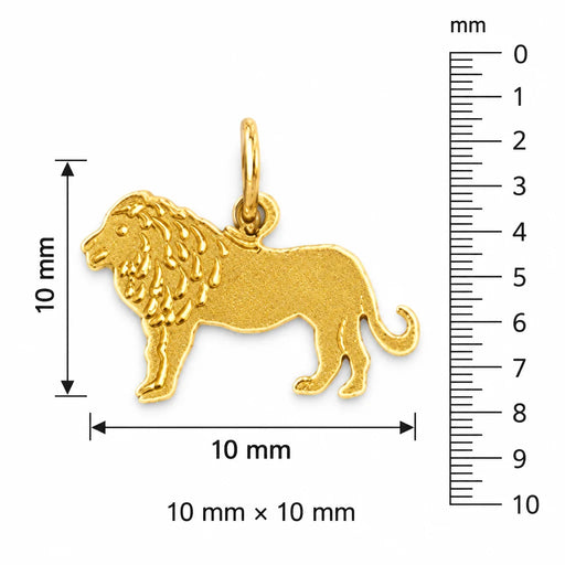 Lion Charm Pendant 14k Gold (0.5 Grams) Yellow Gold 14k