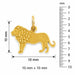 Lion Charm Pendant 14k Gold (0.5 Grams) Yellow Gold 14k