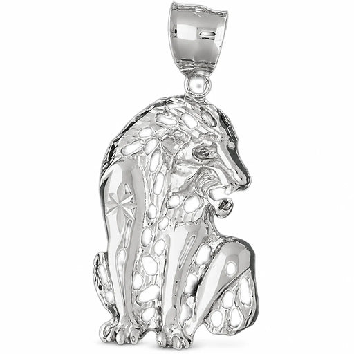 Lion Charm Pendant 14k Gold (12.9 Grams) White Gold 14k