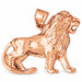Lion Charm Pendant 14k Gold (9.7 Grams) Rose Gold 14k