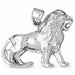 Lion Charm Pendant 14k Gold (9.7 Grams) White Gold 14k