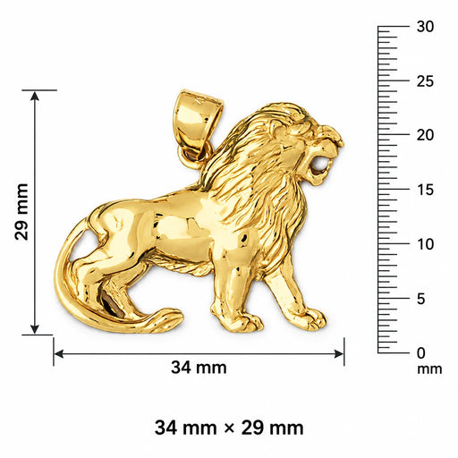 Lion Charm Pendant 14k Gold (9.7 Grams) Yellow Gold 14k