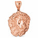 Lion Head Charm Pendant 14k Gold (11.2 Grams) Rose Gold 14k