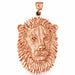 Lion Head Charm Pendant 14k Gold (11.4 Grams) Rose Gold 14k