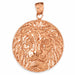 Lion Head Charm Pendant 14k Gold (4.4 Grams) Rose Gold 14k