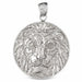 Lion Head Charm Pendant 14k Gold (4.4 Grams) White Gold 14k
