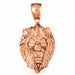 Lion Head Charm Pendant 14k Gold (5.5 Grams) Rose Gold 14k