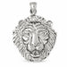 Lion Head Charm Pendant 14k Gold (6 Grams) White Gold 14k