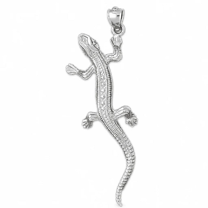 Lizard Charm Pendant 14k Gold (2.5 Grams) White Gold 14k