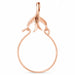 Love Bird Charm Holder Charm Pendant 14k Gold (0.9 Grams) Rose Gold 14k