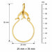 Love Bird Charm Holder Charm Pendant 14k Gold (0.9 Grams) Yellow Gold 14k