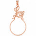 Love Charm Holder Charm Pendant 14k Gold Rose Gold 14k