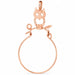 Owl Charm Holder Charm Pendant 14k Gold Rose Gold 14k