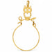 Owl Charm Holder Charm Pendant 14k Gold Yellow Gold 14k