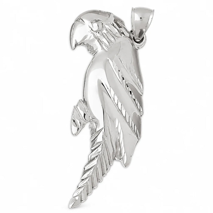 Parrot Charm Pendant 14k Gold (10 Grams) White Gold 14k