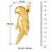 Parrot Charm Pendant 14k Gold (10 Grams) Yellow Gold 14k