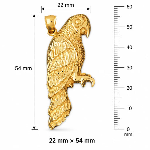 Parrot Charm Pendant 14k Gold (11.4 Grams) Yellow Gold 14k