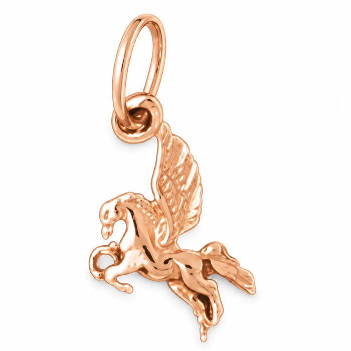 Pegasus Horse Charm Pendant 14k Gold (0.5 Grams) Rose Gold 14k