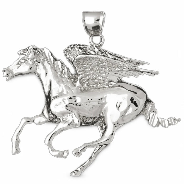 Pegasus Horse Charm Pendant 14k Gold White Gold 14k