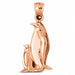 Penguins Charm Pendant 14k Gold (1.8 Grams) Rose Gold 14k