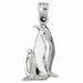 Penguins Charm Pendant 14k Gold (1.8 Grams) White Gold 14k