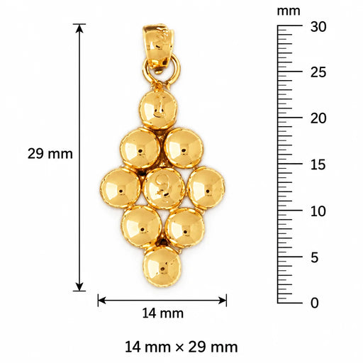 Pool Balls Charm Pendant 14k Gold (3.7 Grams) Yellow Gold 14k