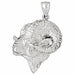 Ram Head Charm Pendant 14k Gold (9.4 Grams) White Gold 14k