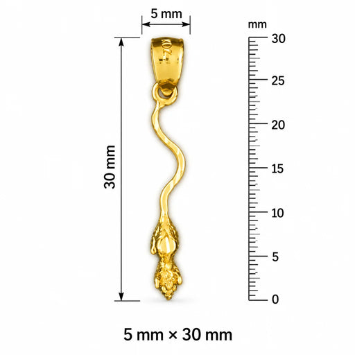 Rat Mouse Charm Pendant 14k Gold (0.9 Grams) Yellow Gold 14k