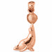 Seal and Ball Charm Pendant 14k Gold (1.6 Grams) Rose Gold 14k
