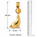 Seal and Ball Charm Pendant 14k Gold (1.6 Grams) Yellow Gold 14k